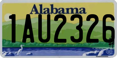 AL license plate 1AU2326