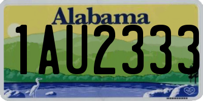 AL license plate 1AU2333