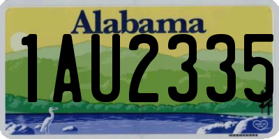 AL license plate 1AU2335