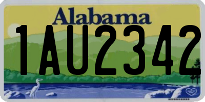 AL license plate 1AU2342