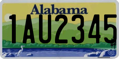 AL license plate 1AU2345