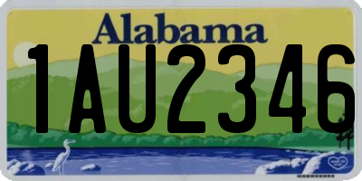 AL license plate 1AU2346