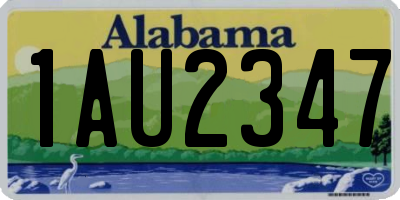 AL license plate 1AU2347