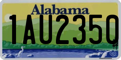 AL license plate 1AU2350