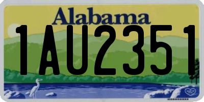 AL license plate 1AU2351