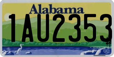AL license plate 1AU2353