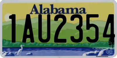 AL license plate 1AU2354