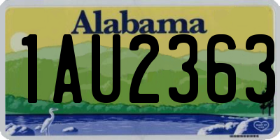 AL license plate 1AU2363