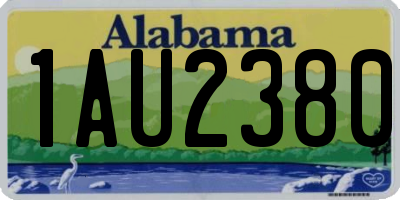 AL license plate 1AU2380