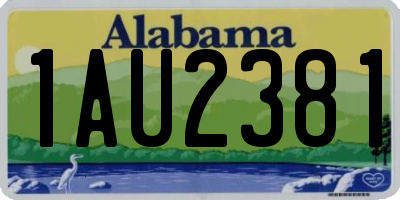 AL license plate 1AU2381
