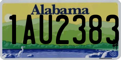 AL license plate 1AU2383
