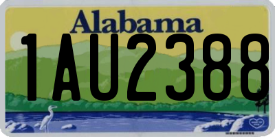 AL license plate 1AU2388