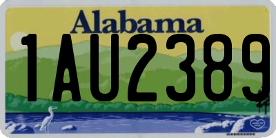 AL license plate 1AU2389