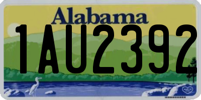AL license plate 1AU2392