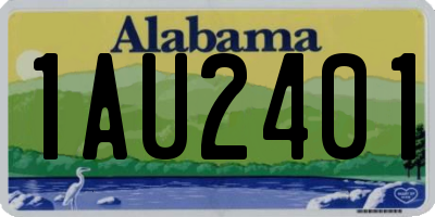 AL license plate 1AU2401