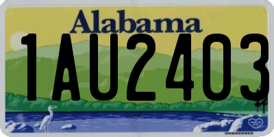 AL license plate 1AU2403