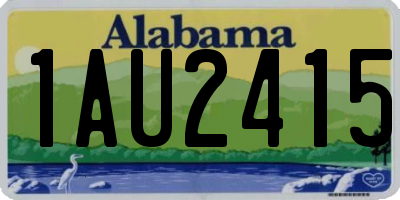 AL license plate 1AU2415