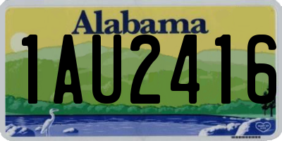 AL license plate 1AU2416