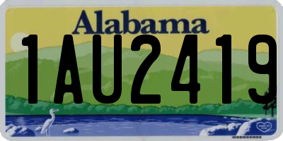 AL license plate 1AU2419