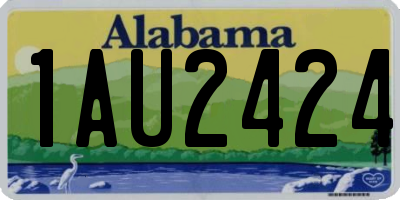 AL license plate 1AU2424