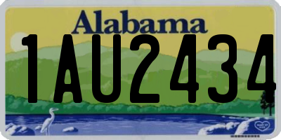 AL license plate 1AU2434