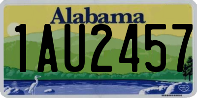 AL license plate 1AU2457