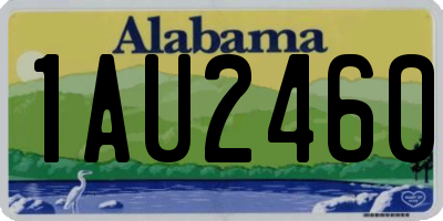 AL license plate 1AU2460
