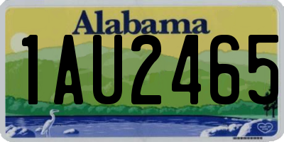 AL license plate 1AU2465