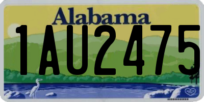 AL license plate 1AU2475