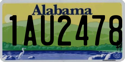 AL license plate 1AU2478