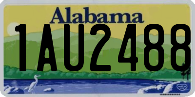 AL license plate 1AU2488