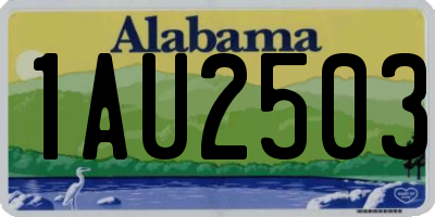 AL license plate 1AU2503