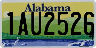 AL license plate 1AU2526