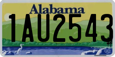 AL license plate 1AU2543