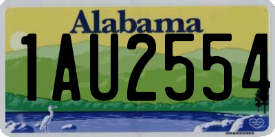 AL license plate 1AU2554