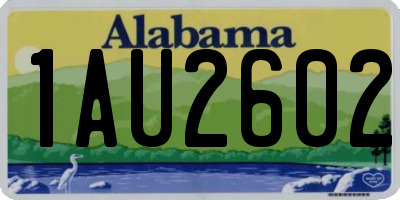 AL license plate 1AU2602