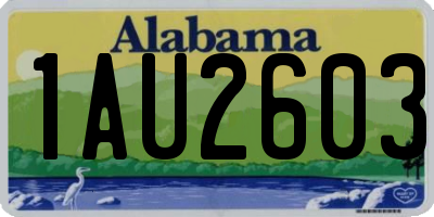 AL license plate 1AU2603