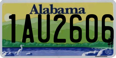 AL license plate 1AU2606
