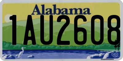 AL license plate 1AU2608