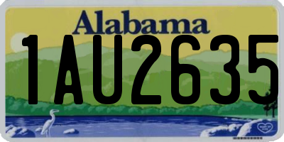 AL license plate 1AU2635