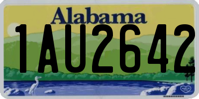 AL license plate 1AU2642