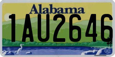 AL license plate 1AU2646