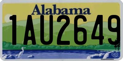 AL license plate 1AU2649