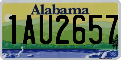 AL license plate 1AU2657