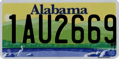 AL license plate 1AU2669
