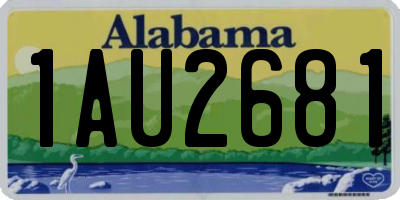 AL license plate 1AU2681