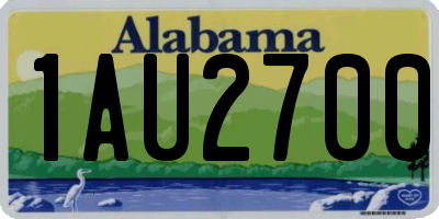 AL license plate 1AU2700