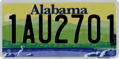 AL license plate 1AU2701