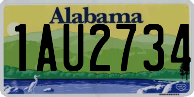 AL license plate 1AU2734