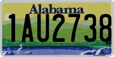 AL license plate 1AU2738